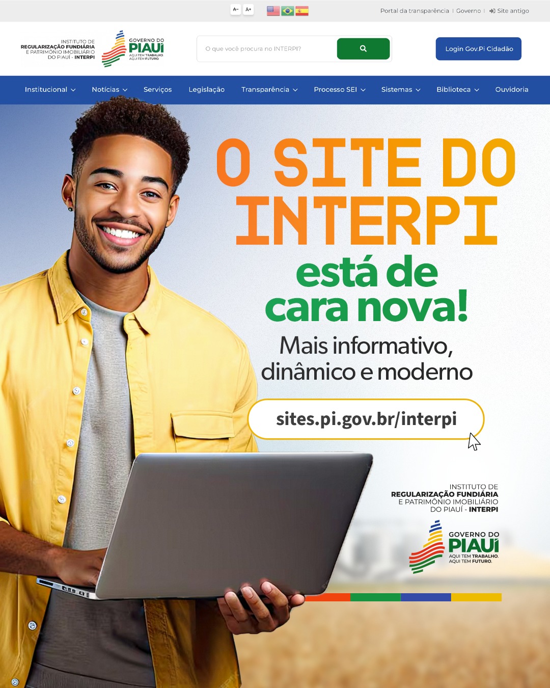 Interpi lança novo site para facilitar processos de Regularização Fundiária
